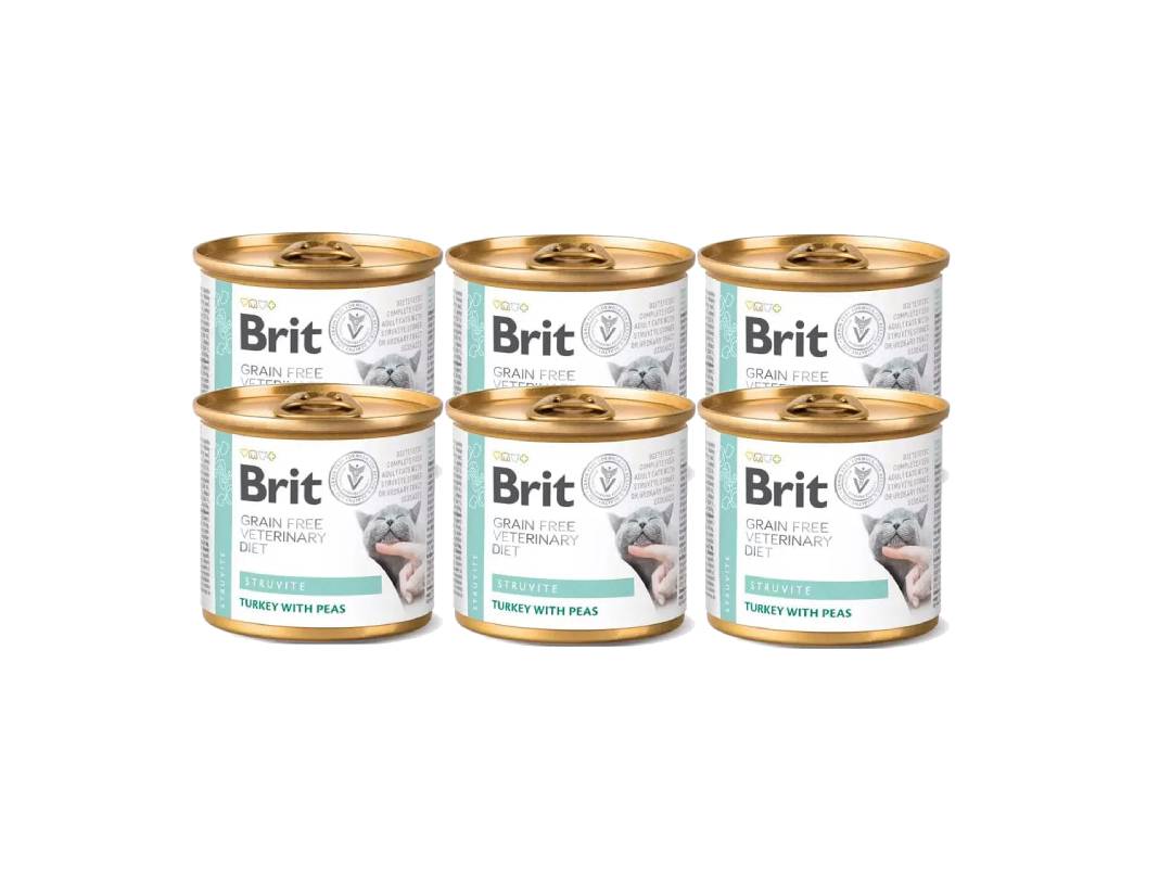 Brit GF Veterinary Diet Cat Cans Struvite 6x200 g