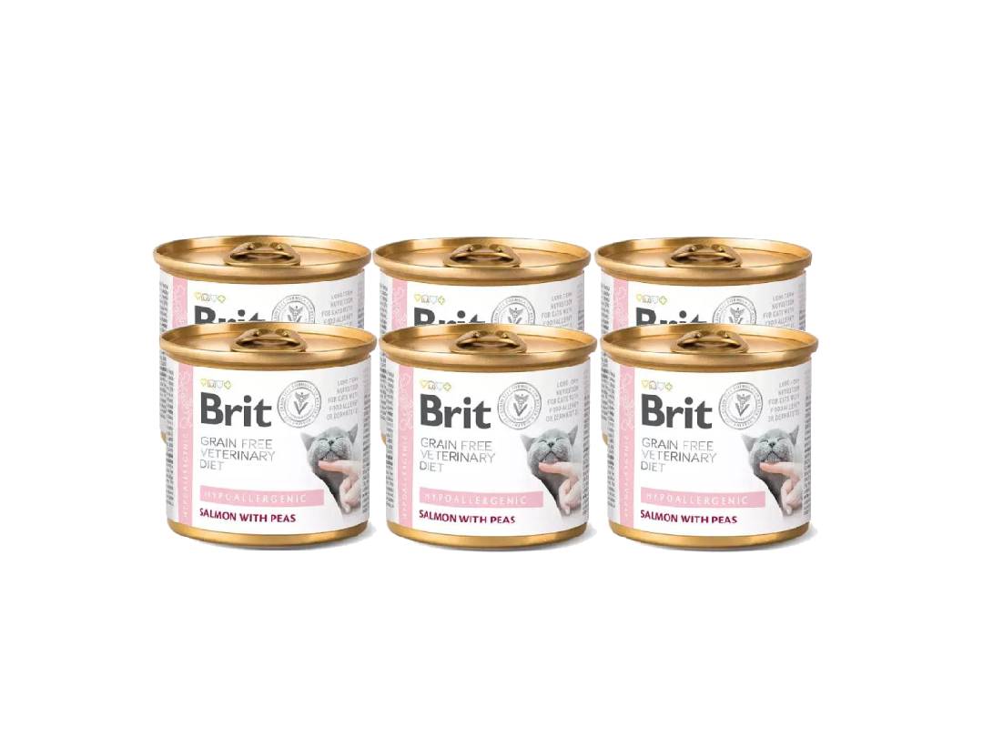 Brit GF Veterinary Diet Cat Cans Hypoallergenic 6x 200 g