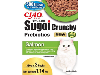 CIAO Sugoi Crunchy Salmon Flavor Plus Prebiotics 1.14kg (380gx3)