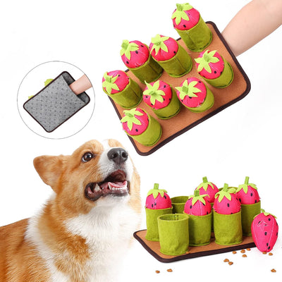 Dog Relief Gods Pet Pluck Strawberry Puzzle Leaky Sniffing Toys 29×21.5×11cm