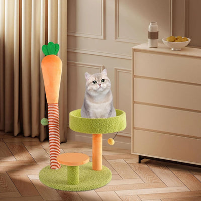 Modernn Yellow Carrot Cat Tree 39*73cm