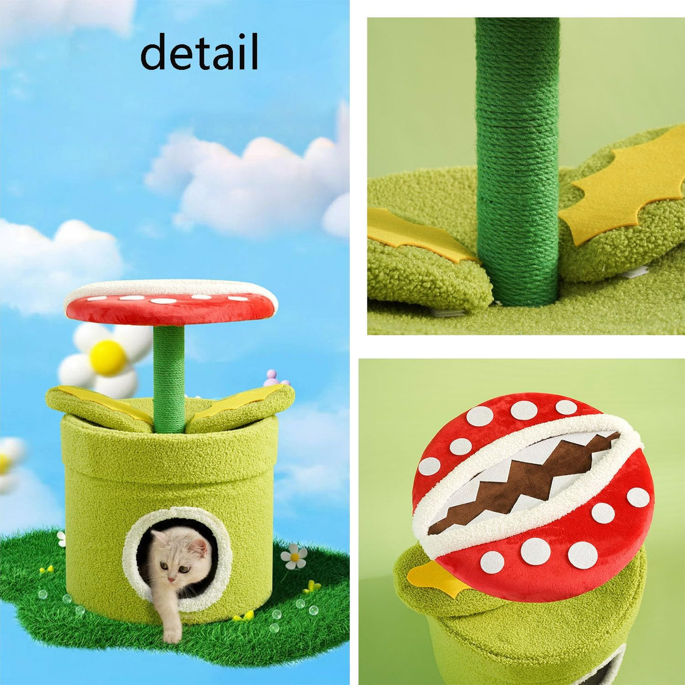 Modern Mushroom Cat Perch green 40*60cm