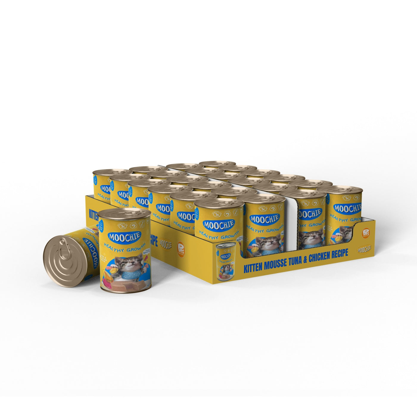 MOOCHIE KITTEN MOUSSE TUNA & CHICKEN RECIPE 24x400g CAN