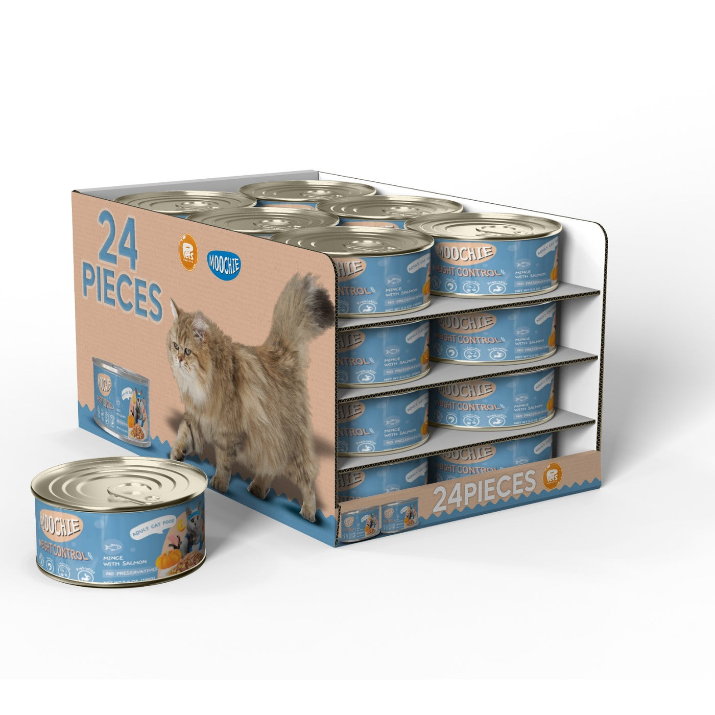 MOOCHIE MINCE WITH SALMON 24x156g CAN 24x156g CAN