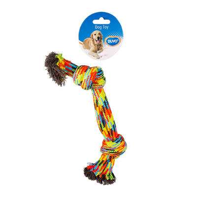 Double Knotted Cotton Rope Toy – 28cm Beach-Themed Dental Chew for Dogs, Tug & Fetch Play
