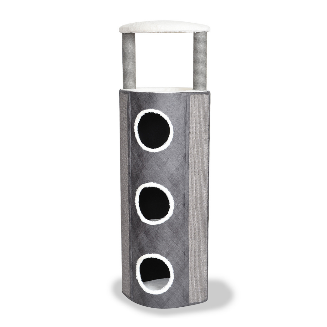 Scratching tower Bert XL - 42x42x154cm grey/white