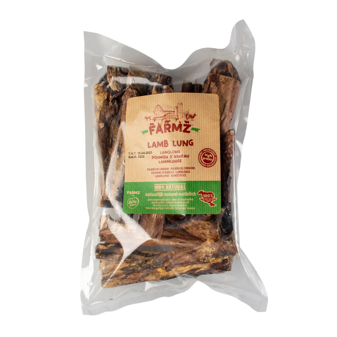 Farmz Lamb Lung Dog Treats – 250g All-Natural Protein Snacks