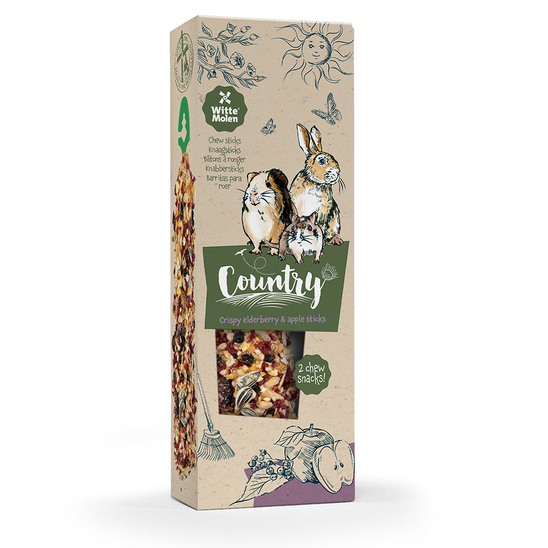Country Chew sticks elderberry & apple 2st - 110g