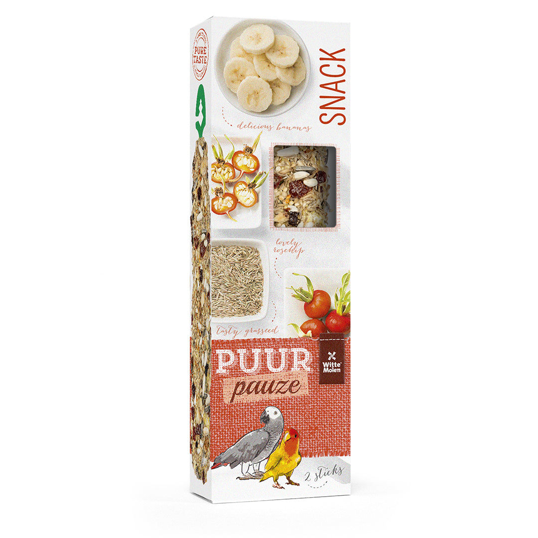PUUR Pauze Sticks parrot banana & rosehip 2st - 140g