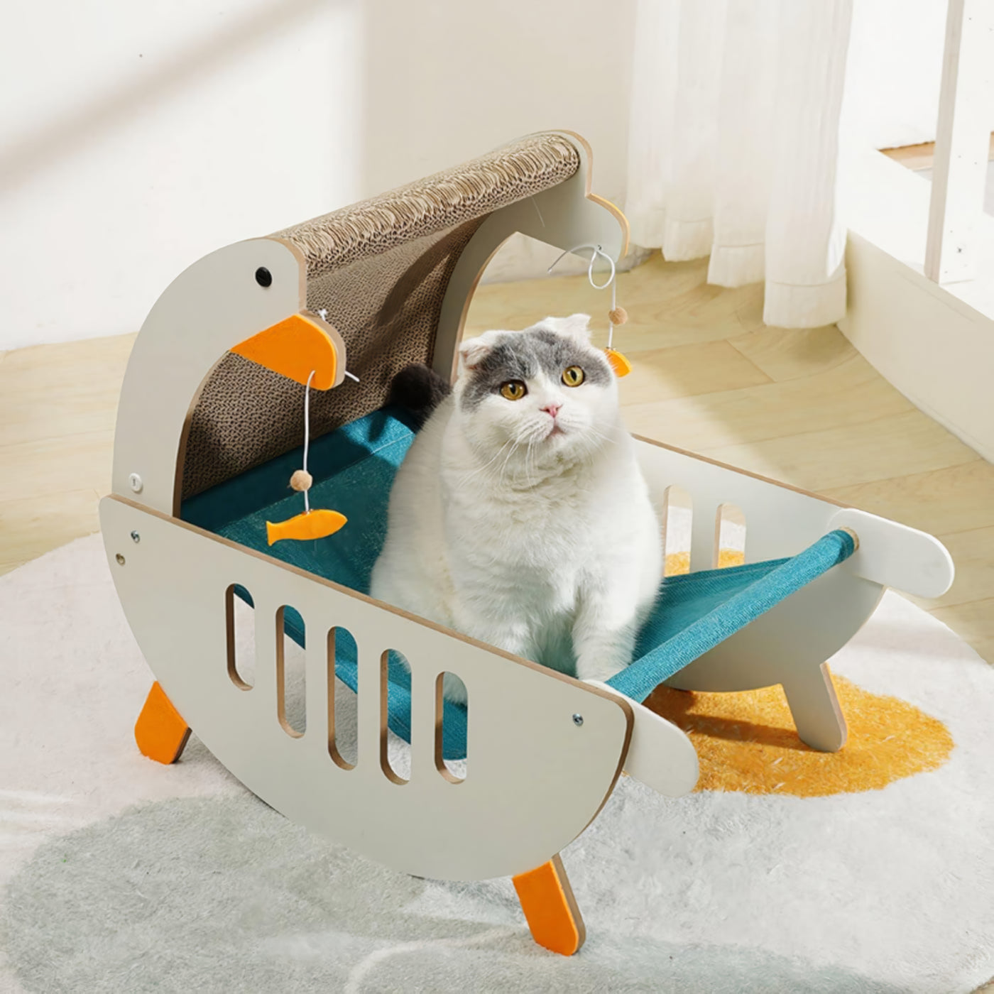 Cat hammock scratcher white 50.6*38.2*49.5cm