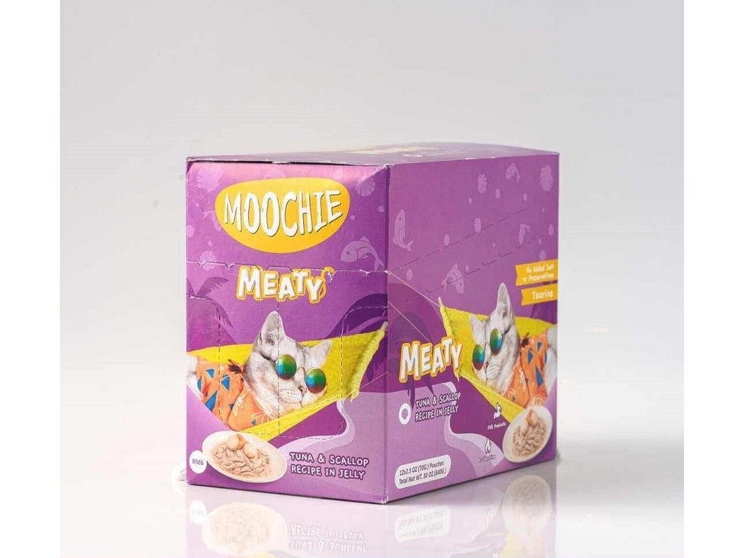 Moochie Tuna & Scallop Recipe In Jelly Mince 12X70G. Pouch