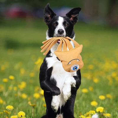 Octopus Canvas Dog Toy Yellow 19.5×19×10cm 147G