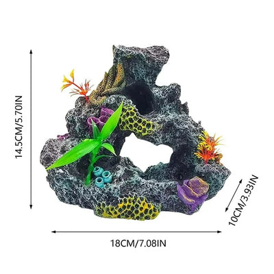 Fish Tank Landscaping Reef 18×10×14.5cm