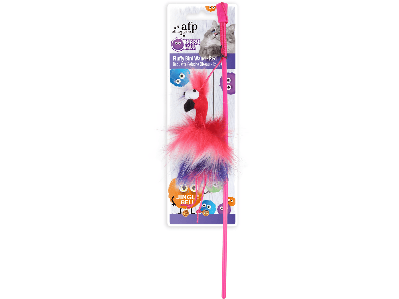AFP (All For Paws) Furry Ball - Fluffy Bird Wand