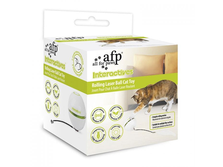 AFP (All For Paws) Interactives - Rolling Laser Ball Cat Toy