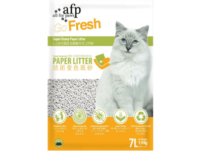 AFP (All for Paws) Paper Cat Litter 1.9Kgs (Water Turns Blue) 7L