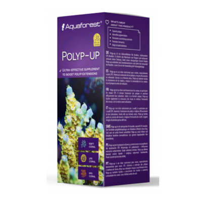 Aquaforest Polyp-Up supplement packaging on a white background