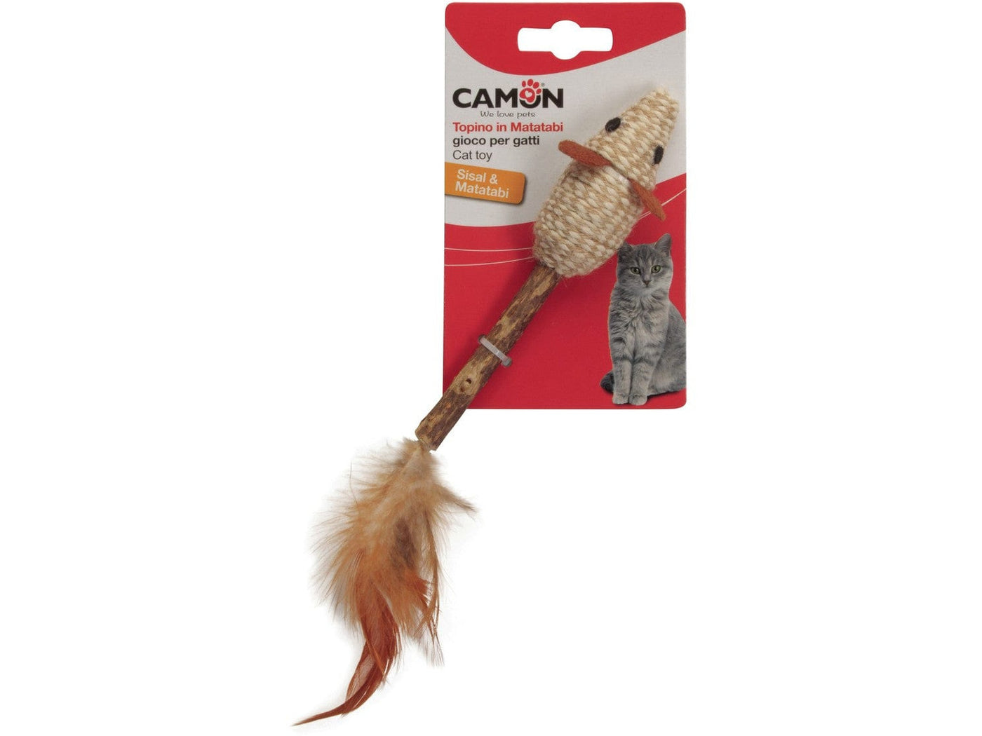 Cat Toy - Matatabi - Sisal Mouse (2 Subjects). Approx.13Cm