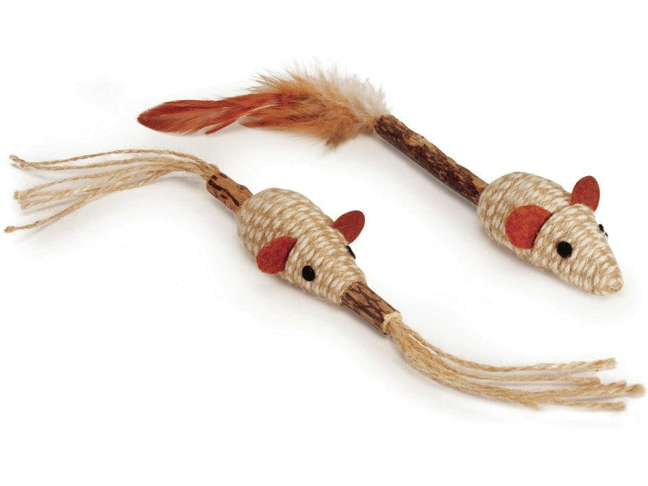 Cat Toy Matatabi Sisal Mouse 2 Subjects Approx.13Cm Pets Qatar