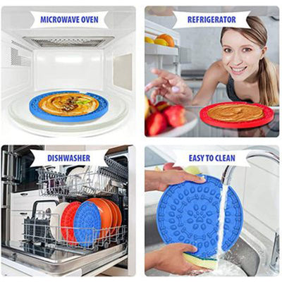 Silicone, toxic free, with Powerful Suction Cup on Backside Blue 15*15*1cm