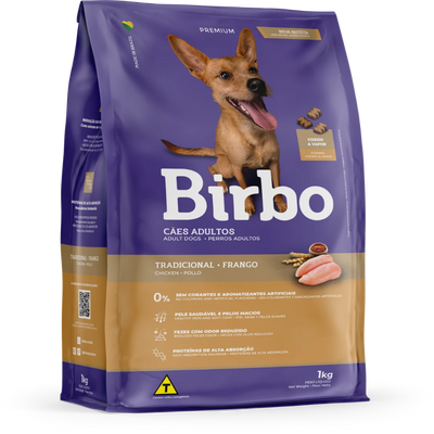Birbo Adult Dogs Traditional Chicken 15kg - Complete & Balanced Dry Dog Food with Real Chicken
