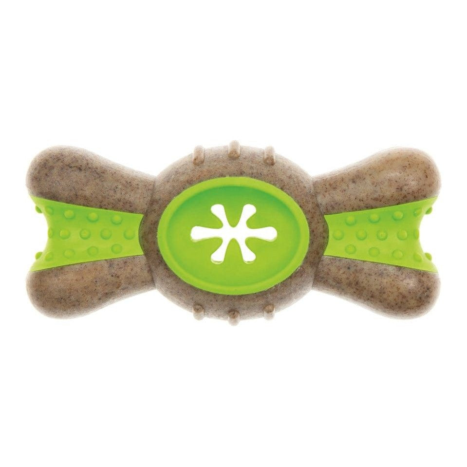 Bow Tie Nylon and Wood-Scented TPR Dog Treat Toy – 13 x 6 x 4 cm