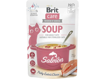 Brit Care Cat Soup with Salmon 15X75 g
