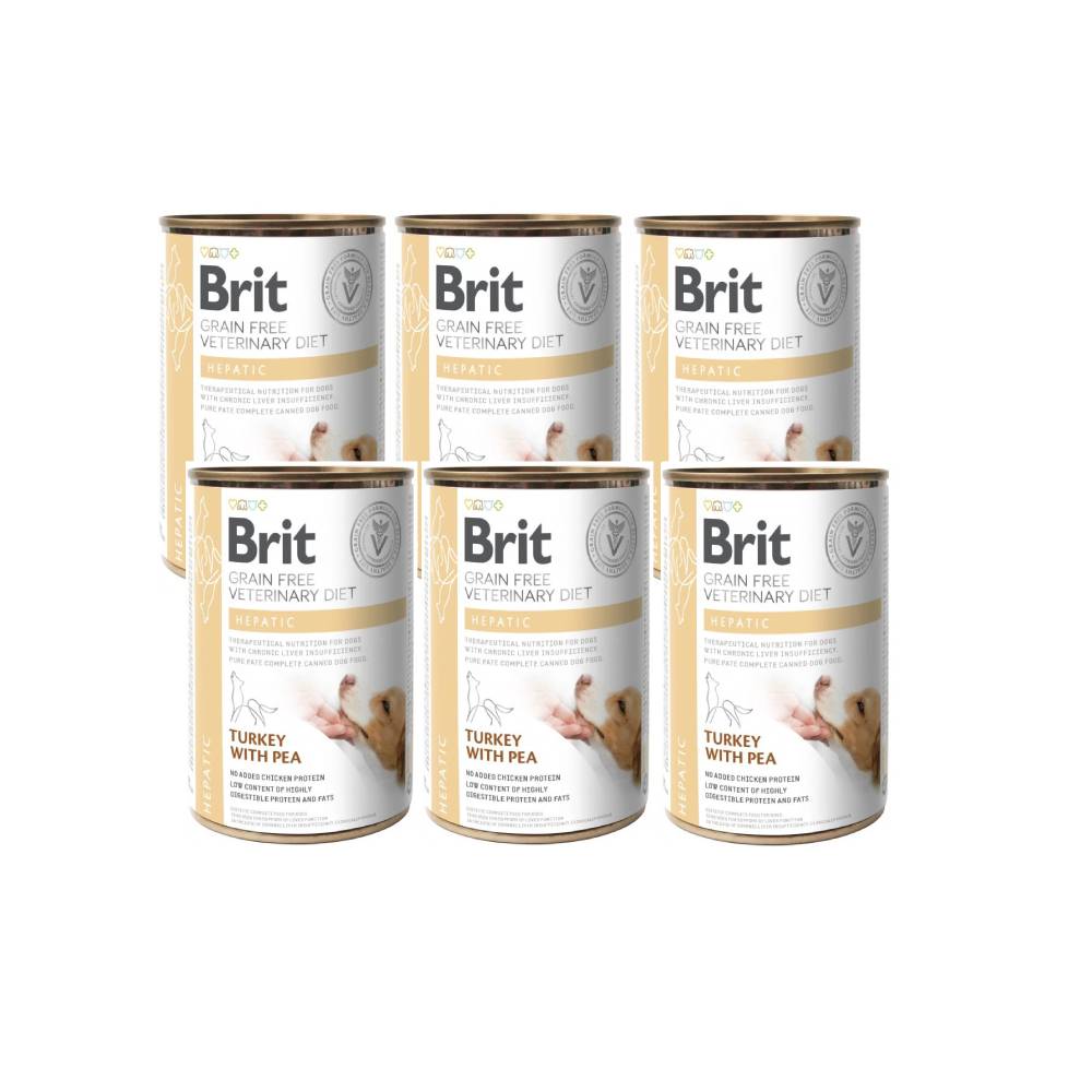 Brit Grain-Free VD Dog Can Hepatic 6x400 g