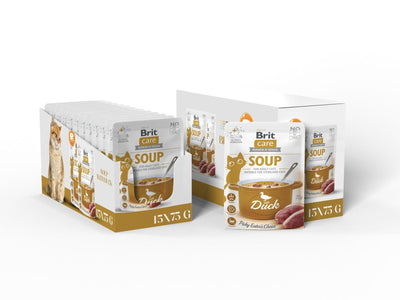 Brit Care Cat Soup with Duck 15X75 g