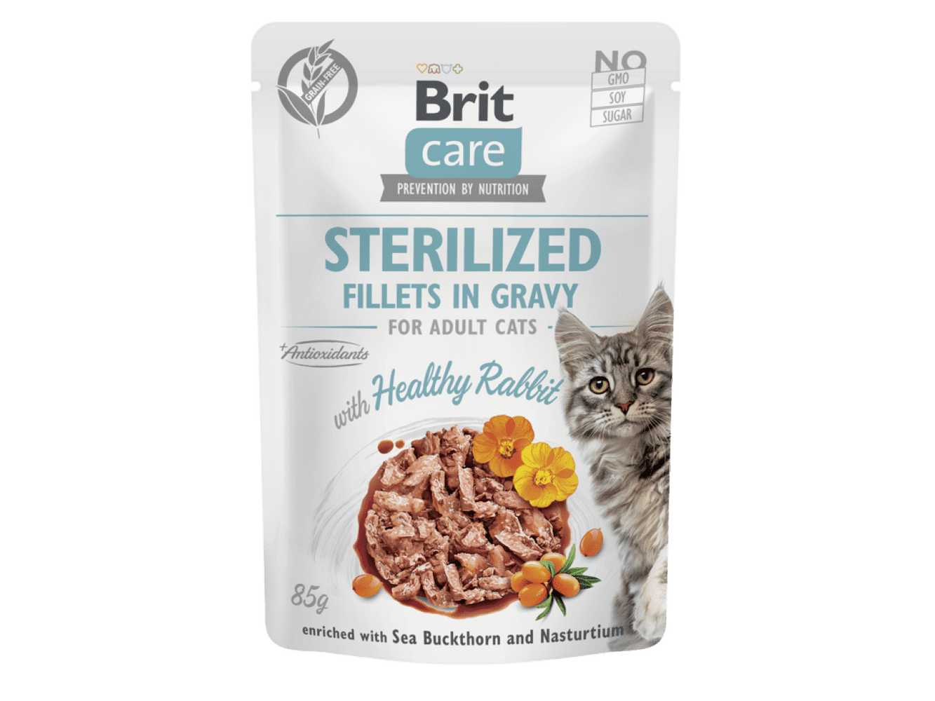 Brit Care Cat Sterilized Fillets in Gravy with Healthy Rabbit