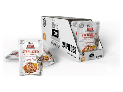 Brit Care Cat Sterilized Fillets in Gravy with Hearty Duck