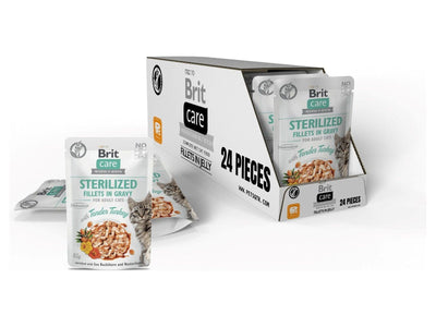Brit Care Cat Sterilized Fillets in Gravy with Tender Turkey