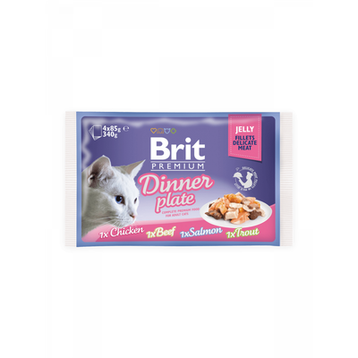 Brit Premium Cat Delicate Fillets in Jelly Dinner Plate 340 g
