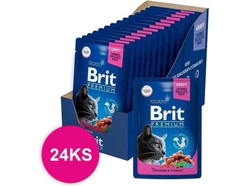 Brit Premium Gravy with Chicken & Turkey 24x100g pouches