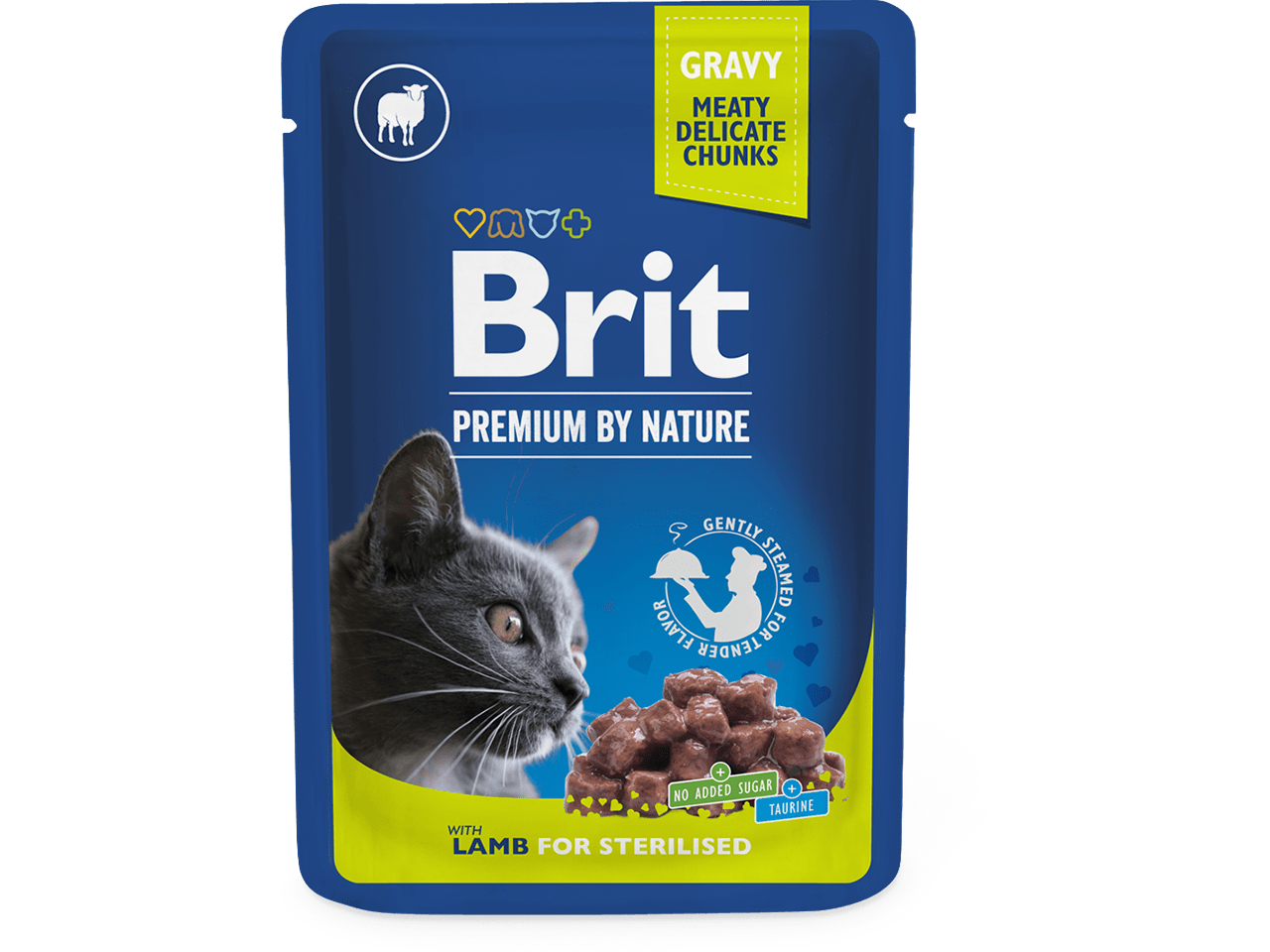 Brit premium cat pouches Lamb for Sterilised 