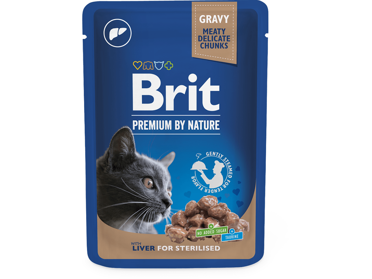 Brit premium cat pouches Liver for Sterilised