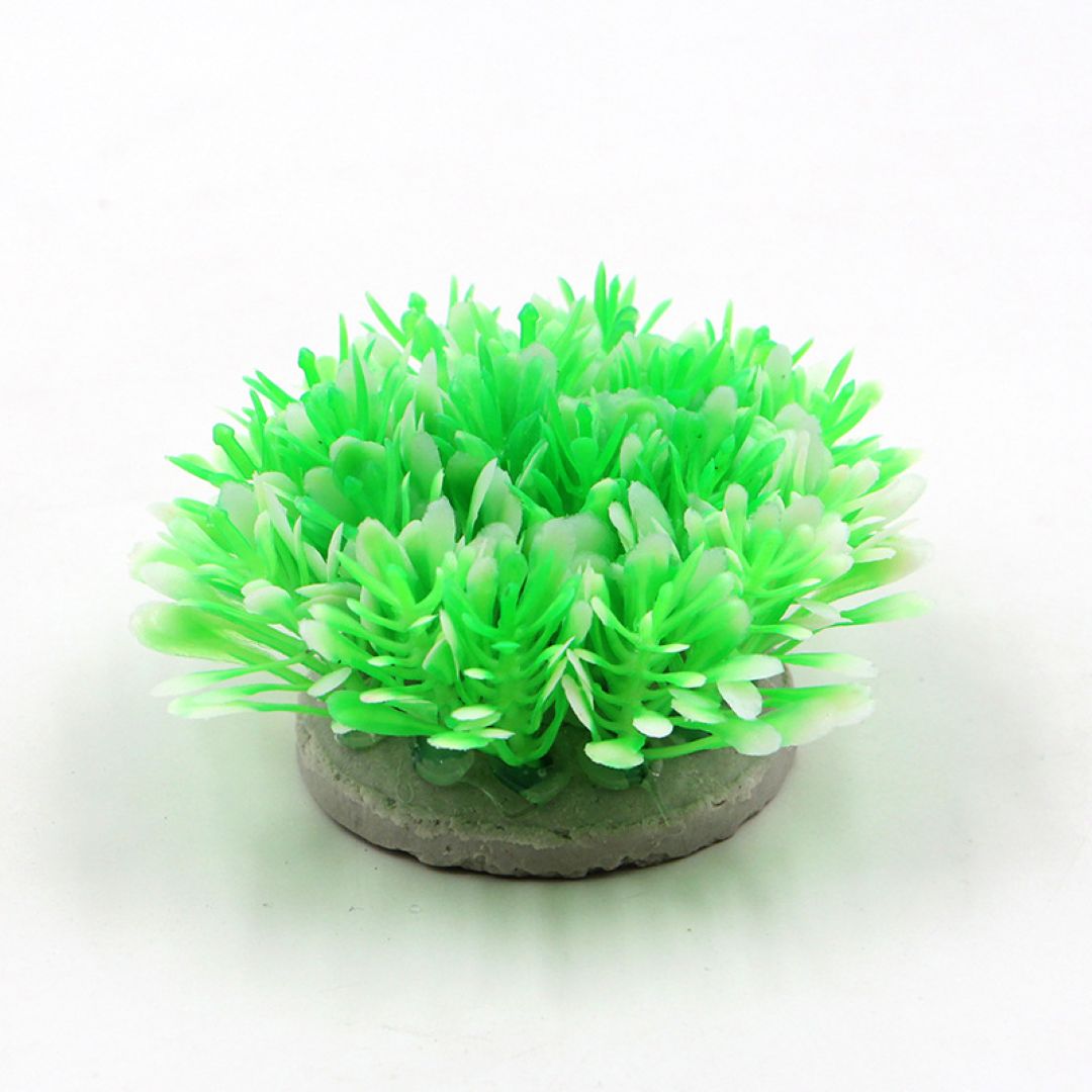 Green & White Grass Artificial Aquarium Plant