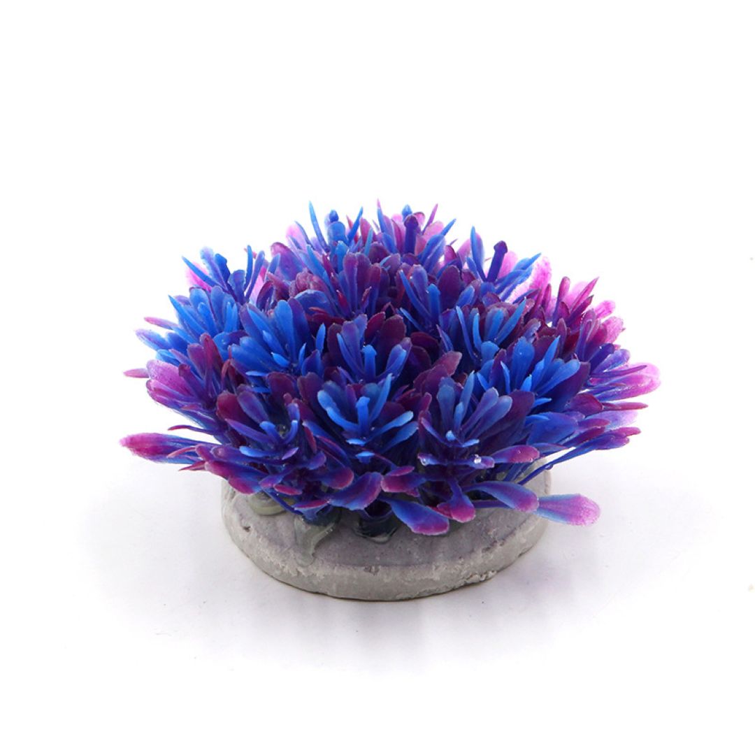 Purple & Blue Bushy Artificial Aquarium Plant