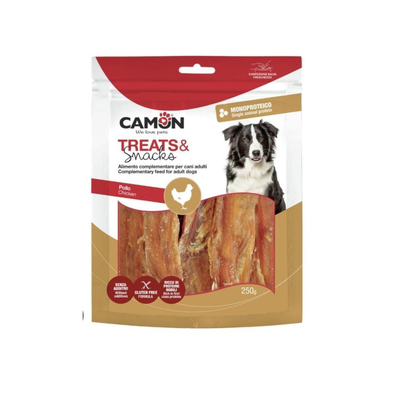 Package of Camon dog treats with a dog on the label