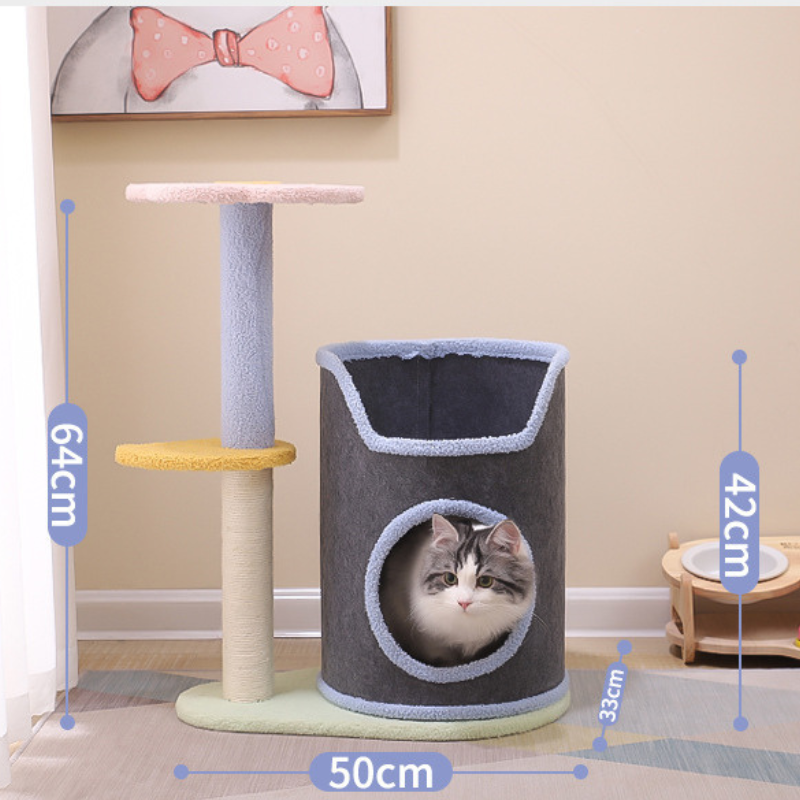 Flower Top Cat Tree With Condo