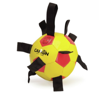  Camon Soccer Ball Dog Toy – Yellow/Red TPR Squeaky Ball