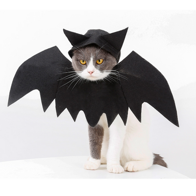 Cat Bat Wings Halloween Costume – Black, One Size