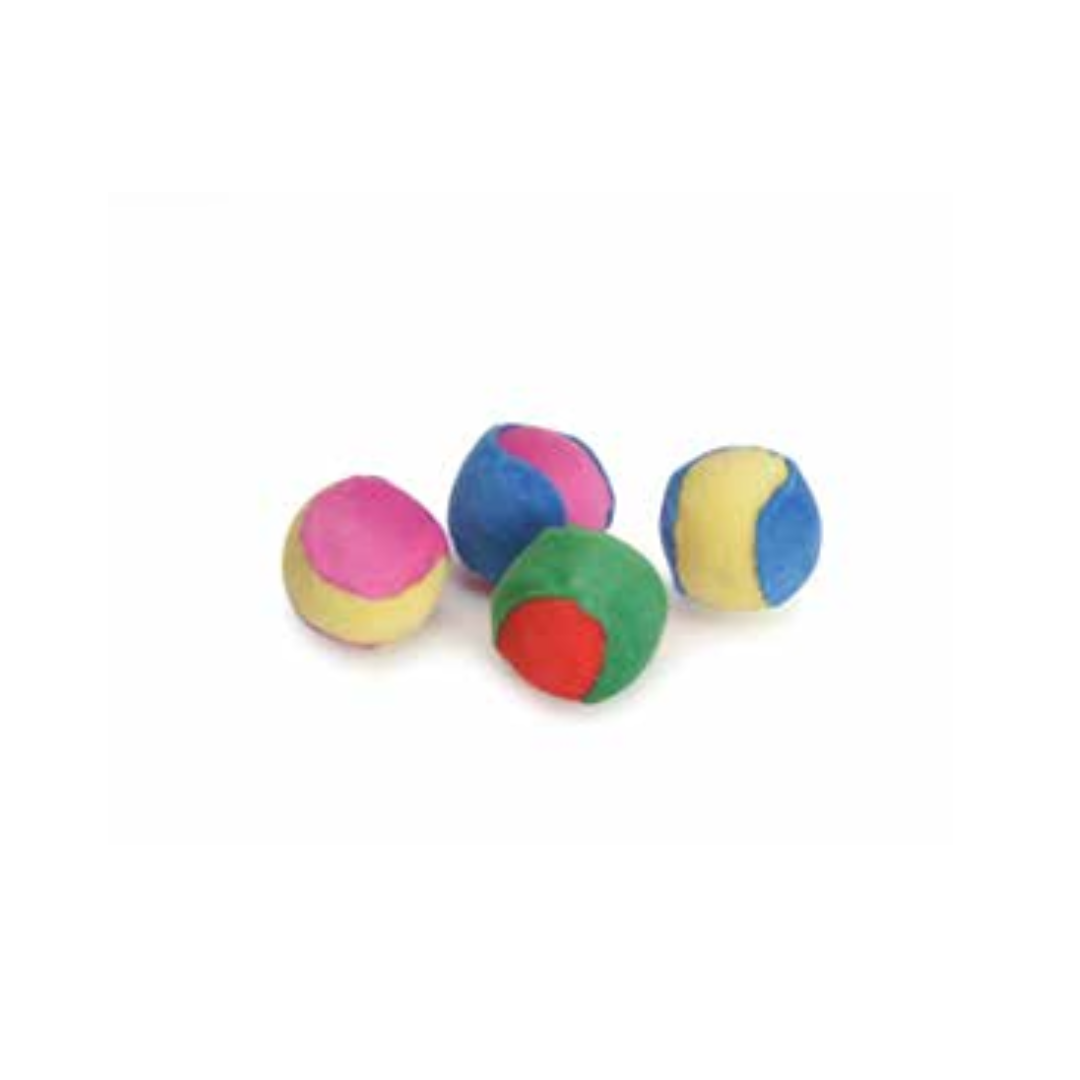 Cat Toy, PE + Polyst. w/Catnip (4pcs) D.4cm