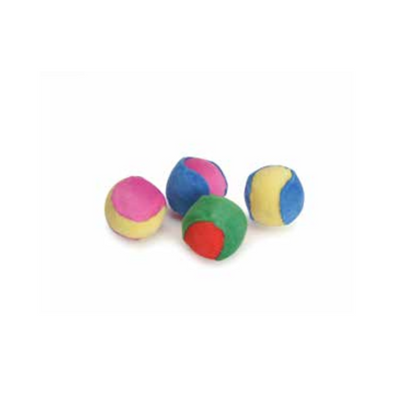 Cat Toy, PE + Polyst. w/Catnip (4pcs) D.4cm