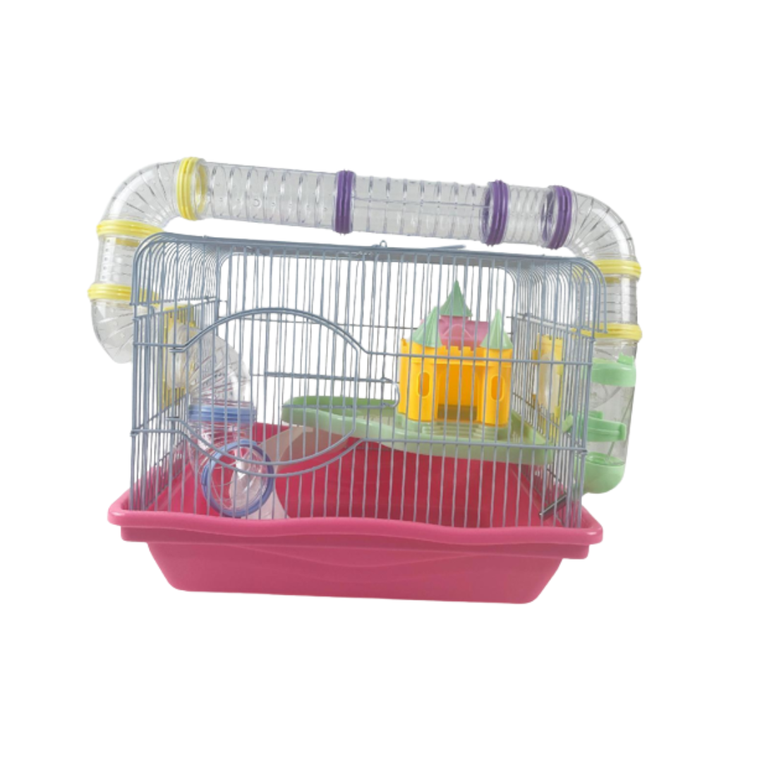 Magic Fairy Pipeline hamster Cage pink 37*27*30 cm