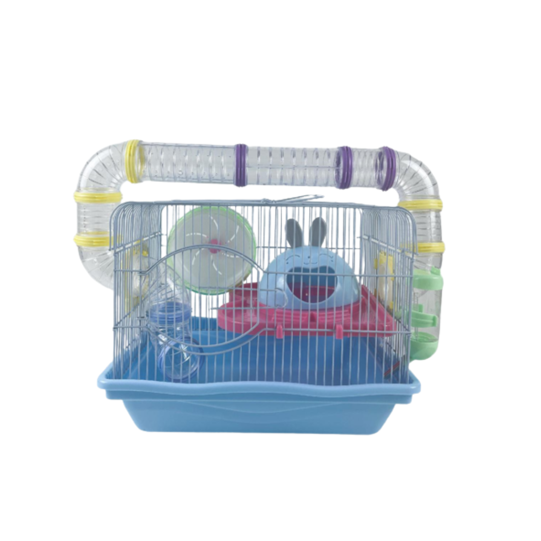 Bunny Tubing hamster Cage blue 37*27*30 cm