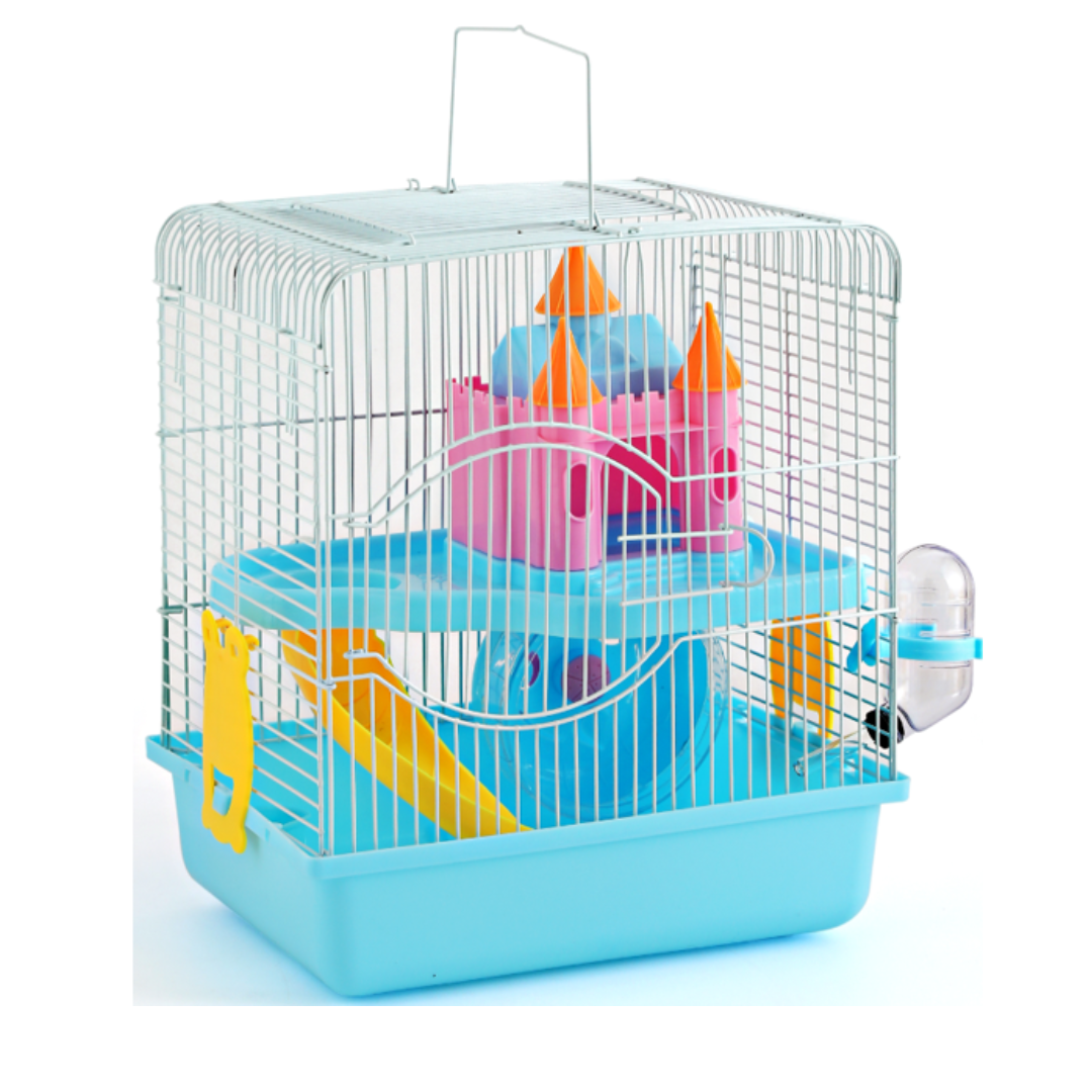 Little Moxian hamster cage powder 27*21*36 cm