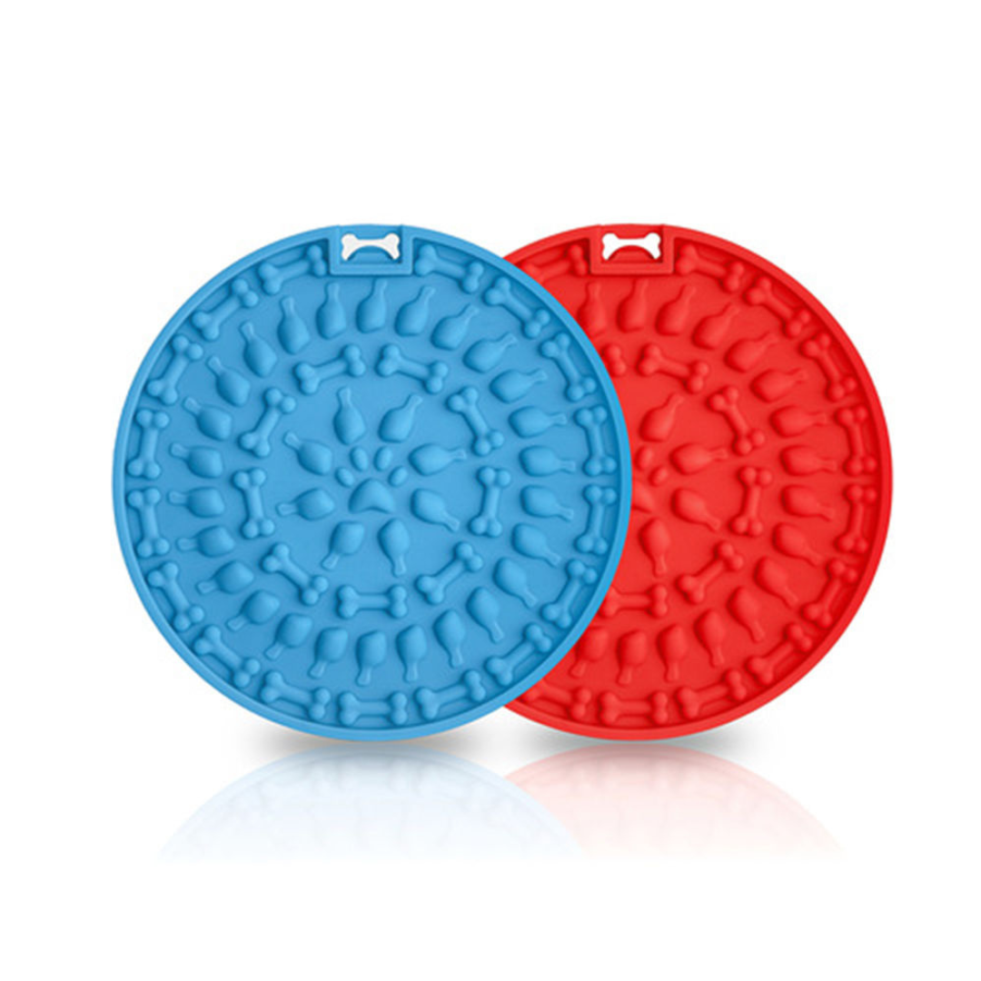 Silicone, toxic free, with Powerful Suction Cup on Backside Blue 15*15*1cm
