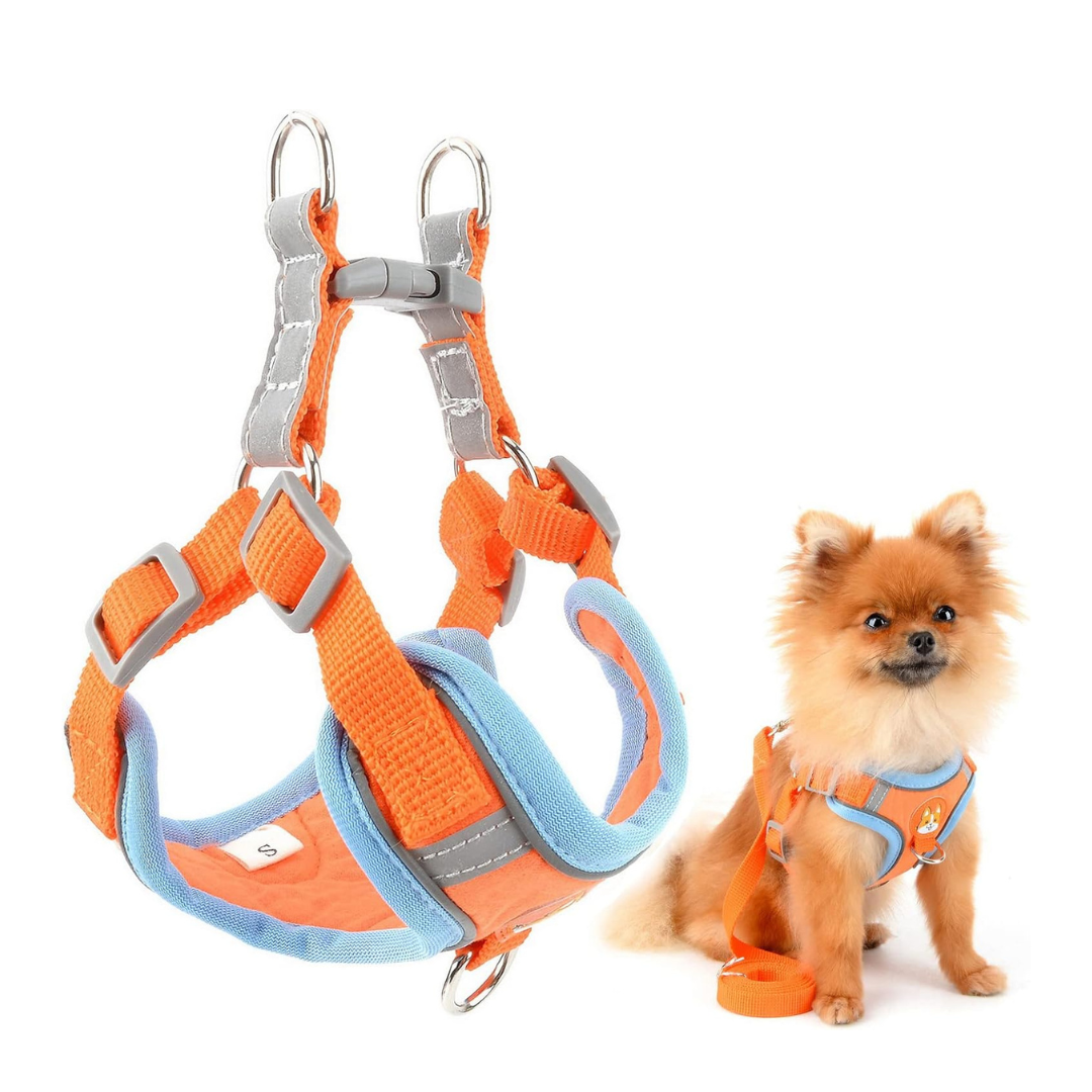 Harness Suede Reflective Chest Orange S
