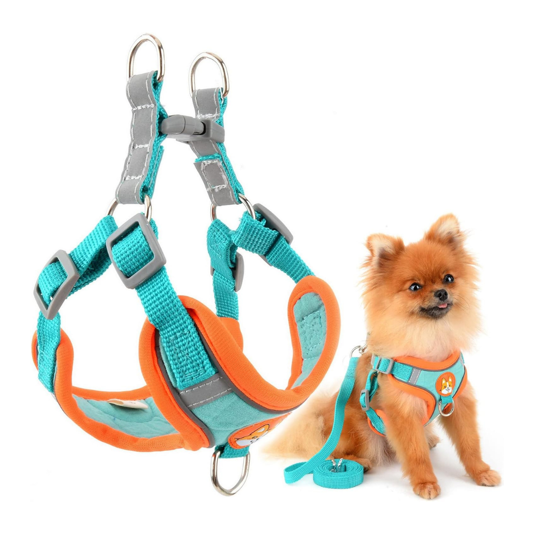 Harness Suede Reflective Chest Blue L